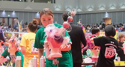 全国理容美容学生技術大会大阪地区予選